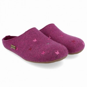 Haflinger FARFALLINE Tøfler Dame Fuchsia | 109-LUMYNP