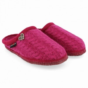 Haflinger HERZERL Tøfler Dame Fuchsia | 026-SQHABX