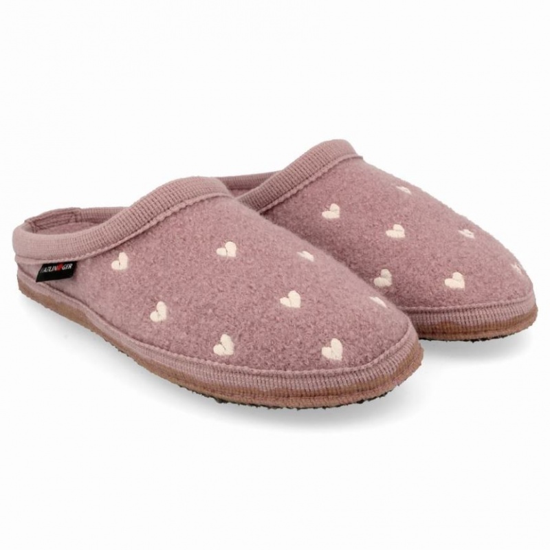 Haflinger HEARTS Tøfler Dame Rosa | 072-NUIPTB